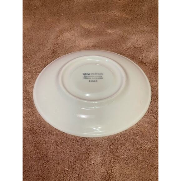 Vintage Warwick China Co.  (1943) Adam Pattern  6" Saucer - Picture 3 of 4